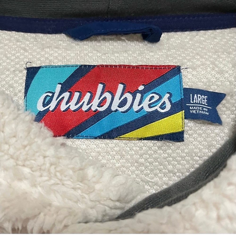 Men's Chubbies Cream Sherpa Hoodie - Picture 6 of 9